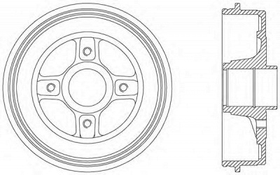 OPEN PARTS bad903930 -  Тормозной барабан